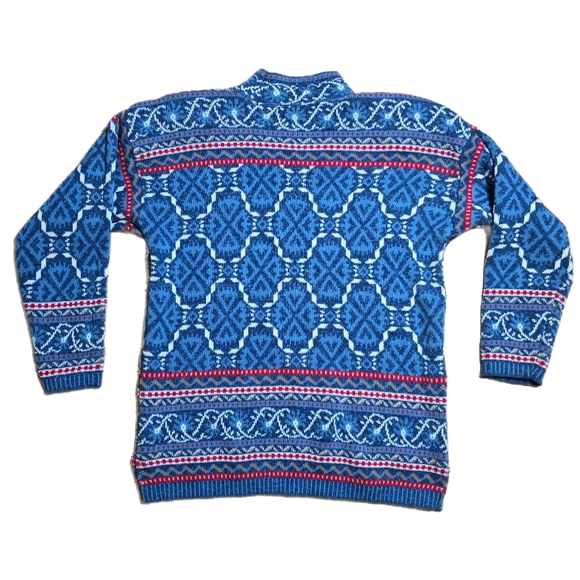 McKain Vintage 90's Tight Knit Turtleneck Sweater w Shoulder Pads Women's M USA - Picture 2 of 8